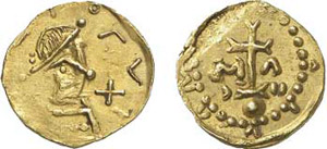 260-France
Sigebert III (639-656)
Tremissis ... 