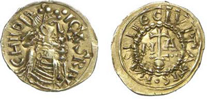 261-France
Childeric II (656-674)
Tremissis ... 