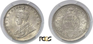 520-Inde
Georges V (1910-1936)
1 roupie 1er ... 