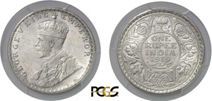 523-Inde
Georges V (1910-1936)
1 roupie - ... 