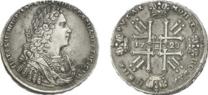 711-Russie
Pierre II (1727-1730)
1 rouble - ... 
