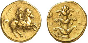 32-Cyrénaïque Drachme d’or - Cyrène ... 