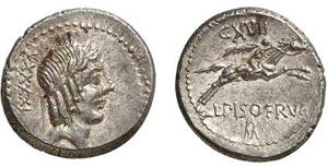 44-L.Calpurnius Piso Frugi Denier - Rome ... 