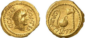 48-Jules César A.Hirtius - Aureus - Rome ... 