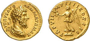81-Lucius Verus (161- 169) Aureus - Rome ... 