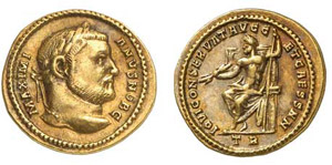114-Galère Maximien (305-311) Aureus - ... 