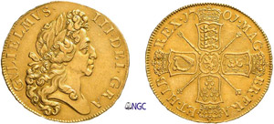 215-Angleterre Guillaume III (1694-1702) 5 ... 