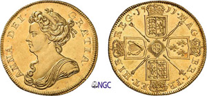216-Angleterre Anne (1702-1714) 2 guinées ... 
