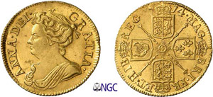 217-Angleterre Anne (1702-1714) 1 guinée - ... 