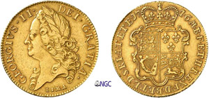 219-Angleterre Georges II (1727-1760) 5 ... 