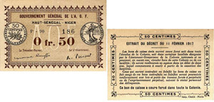 513-Haut Sénégal -Niger (Mali) 0.50 franc ... 