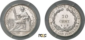 541-Indochine Epreuve en bronze argenté du ... 