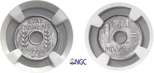 548-Indochine 1 cent.aluminium - 1943 Hanoï ... 