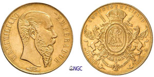 612-Mexique Maximilien (1864-1867) 20 pesos ... 