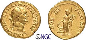 19-Vespasien (69-79) Aureus - Lyon (71) Av. ... 