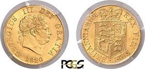 93-Angleterre Georges III (1760-1820) 1/2 ... 