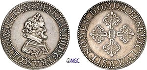 257-France Henri IV (1589-1610) Quadruple en ... 