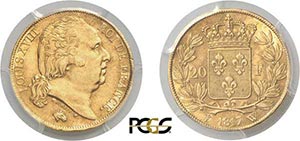 318-France Louis XVIII (1814-1824) 20 francs ... 