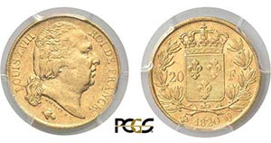 319-France Louis XVIII (1814-1824) 20 francs ... 
