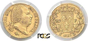 320-France Louis XVIII (1814-1824) 20 francs ... 