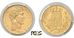 322-France Charles X (1824-1830) 20 francs ... 