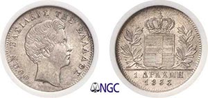384-Grèce Othon (1832-1862) 1 drachme - ... 