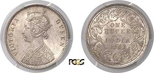 407-Inde Victoria (1837-1901) 1 roupie - ... 
