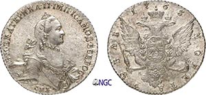 523-Russie Catherine II (1762-1796) 1 rouble ... 