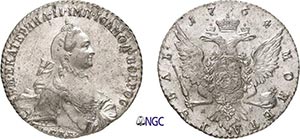 524-Russie Catherine II (1762-1796) 1 rouble ... 