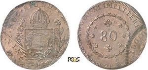 410-Brésil Pierre I (1822-1831) 80 reis - ... 