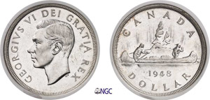 434-Canada Georges VI (1936-1952) 1 dollar - ... 