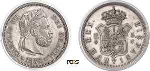 576-Espagne Charles VII (1872-1875) Epreuve ... 