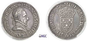 607-France Henri III (1574-1589) Quadruple ... 