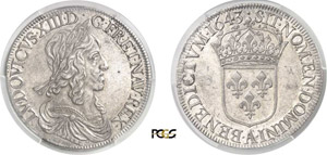 611-France Louis XIII (1610-1643) Ecu de 60 ... 
