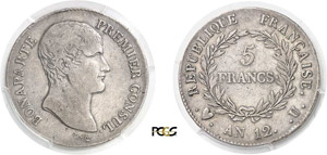 652-France Consulat (1799-1804) 5 francs - ... 
