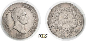 653-France Consulat (1799-1804) 2 francs - ... 