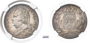 688-France Louis XVIII (1814-1824) 5 francs ... 