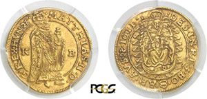 887-Hongrie Matthias II (1608-1619) 1 ducat ... 