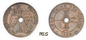 928-Indochine Essai du 1 cent. - 1896 Paris. ... 