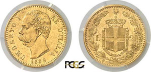 1014-Italie Umberto I (1878-1900) 20 lires ... 