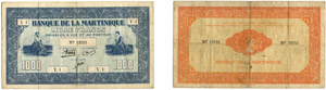 1066-Martinique 1.000 francs - Type US 1942 ... 