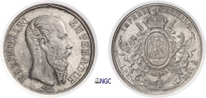 1079-Mexique Maximilien (1864-1867) 1 peso - ... 