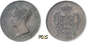 1170-Portugal Marie II (1834-1853) Epreuve ... 