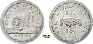1244-Sierra Leone 1 dollar / 100 cents - ... 