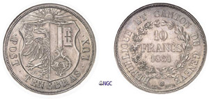 1264-Suisse Canton de Genève 10 francs - ... 