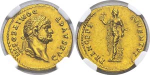 Domitien (81-96) 
Aureus - Rome (74)
Très ... 