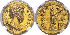 Aelius (136-138)
Aureus - Rome (137)
D’un ... 