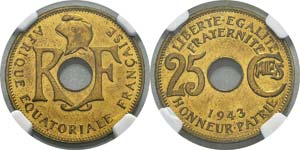 Afrique Equatoriale Française 
25 centimes ... 