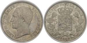 Belgique
Léopold Ier (1831-1865)
5 francs - ... 