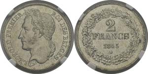 Belgique
Léopold Ier (1831-1865)
2 francs - ... 